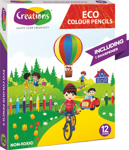 ECO COLOUR PENCILS Round Shaped Color Pencils  (Set of 12, Multicolor)