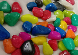 Colour Stone Glossy and Decorative Pebbles (Total 250 g, Multicolour)