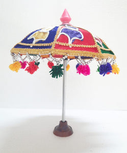 Velvet Temple Umbrella - For Pooja Purpose