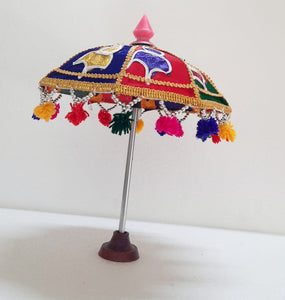 Velvet Temple Umbrella - For Pooja Purpose