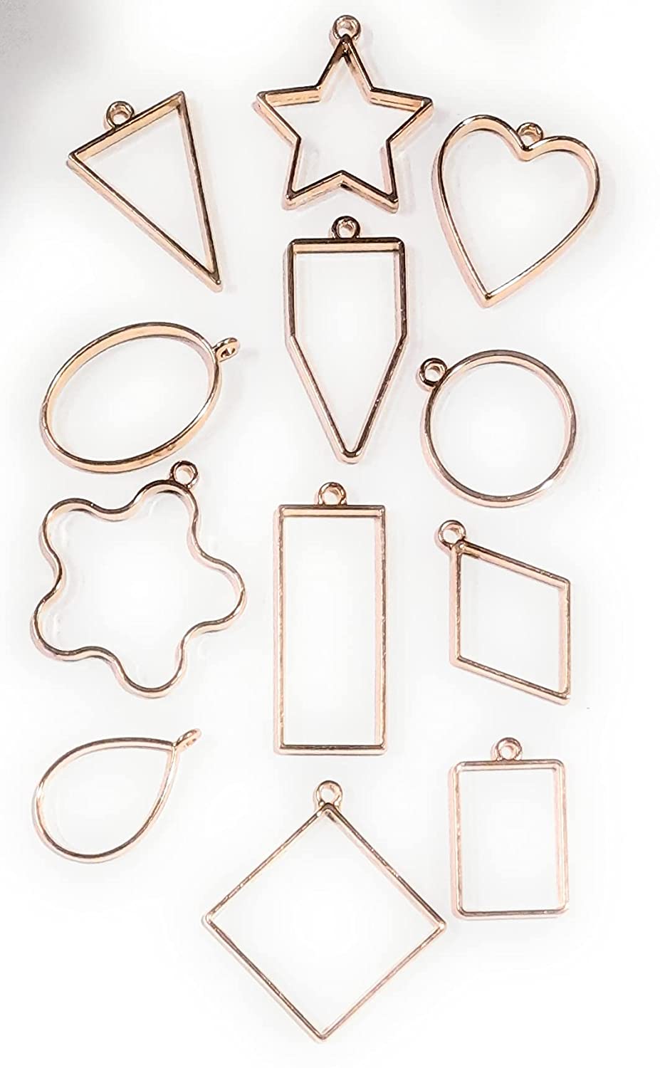 Gold Metal Jewelry Mould for Resin Set of 12 Piece