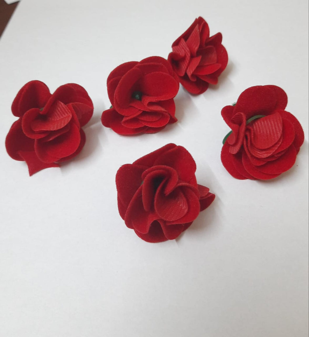 Small Size Fabric Red Rose Artificial Flower for Art and Craft