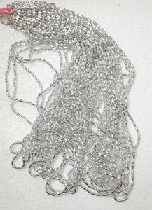 5 mm Antique Silver Plastic Rice Beads-50Grams