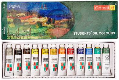 Camel Student Oil Color Box - 9Ml Tubes 12 Shades Fabric Glue & Adhesives