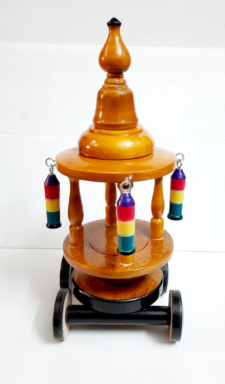 Wooden Temple Car for Pooja Room\Home Decor.