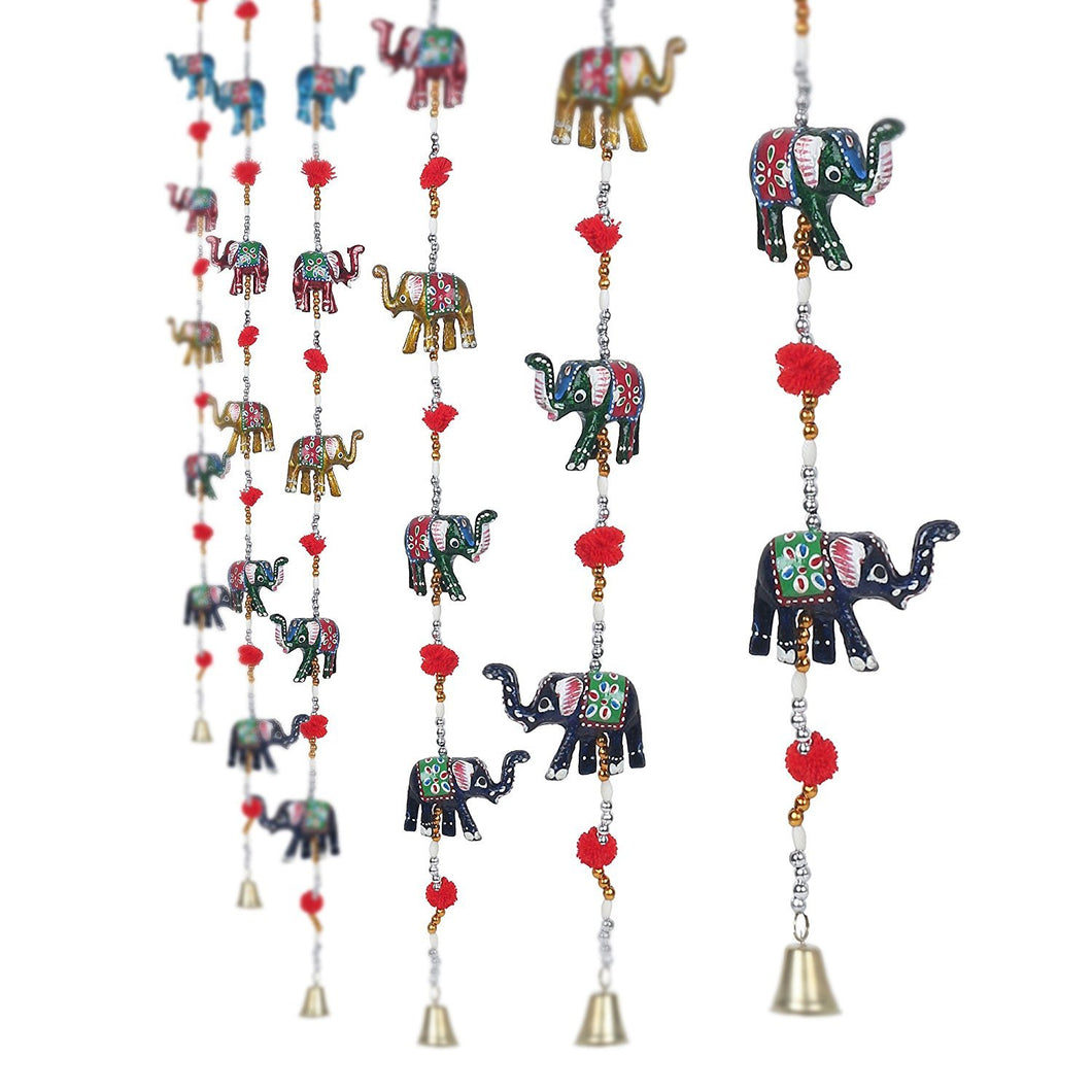 Wooden Elephant Design Wall Hanging - Pack has 2