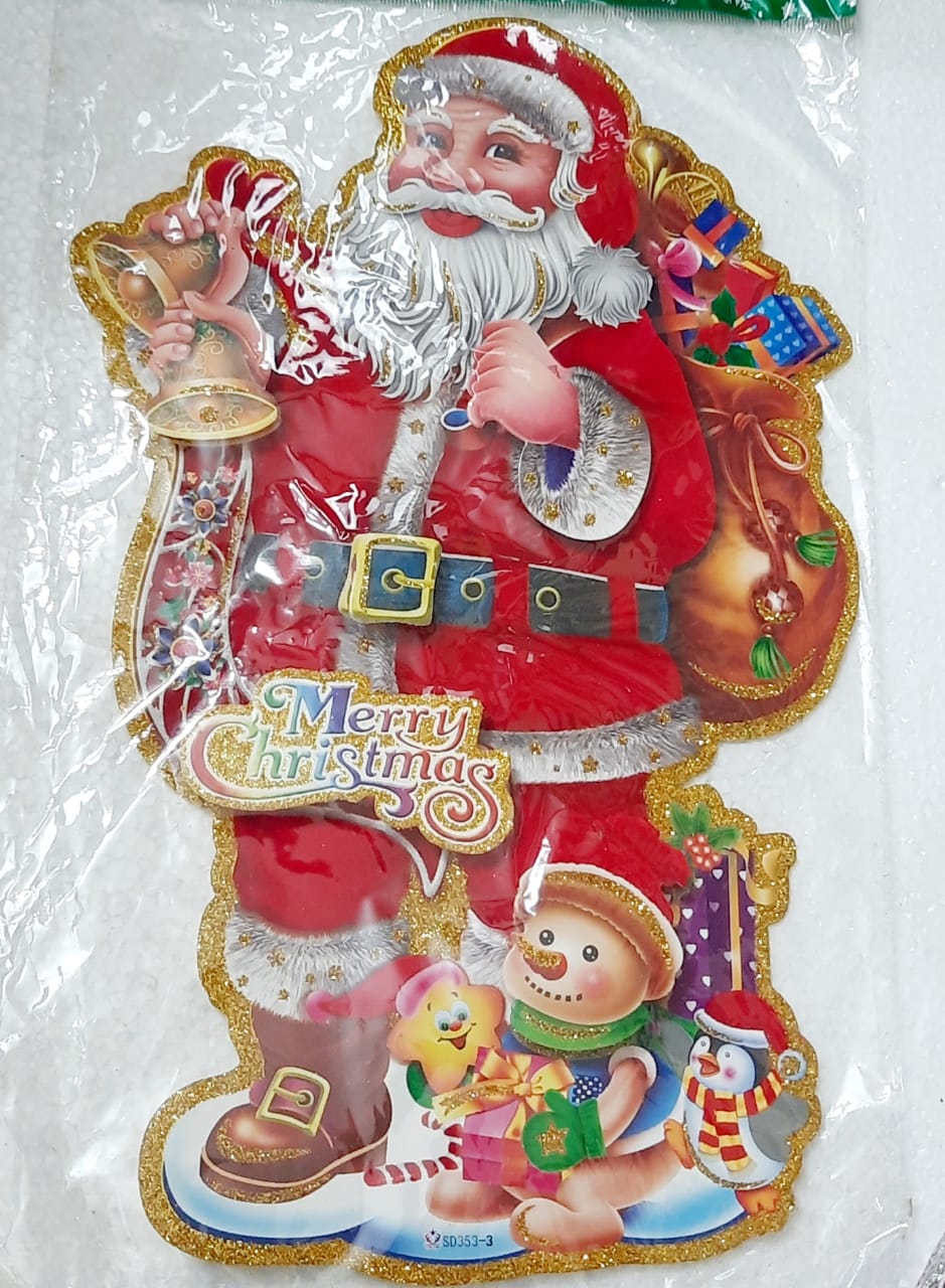 Santa Claus Sticker Poster|christmas Poster|christmas Decoration Paper Print